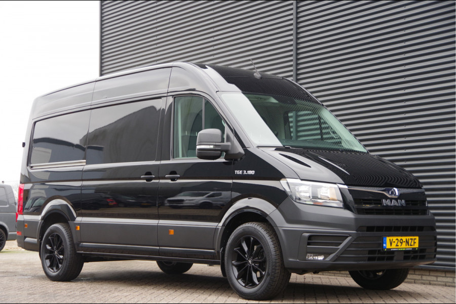 MAN TGE 3.180 35 2.0 L3H3 3-ZITS, 177PK AUT. TREKHAAK, LEDER, CAMERA, CRUISE, GEVEERDE ERGO COMFORT STOEL, AIRCO, MISTLAMPEN