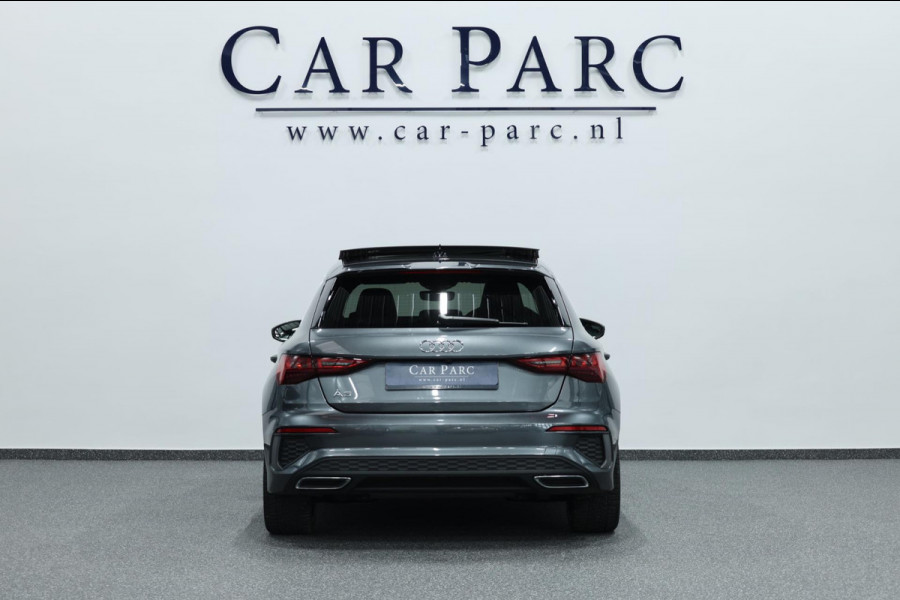 Audi A3 Sportback 35 TFSI S edition S-LINE/LED/VIRTUAL/PANO/HALF LEDER+S.VERWARMING/LMV/CAM/LINE/ACC/ECC/12 MDN GARANTIE!