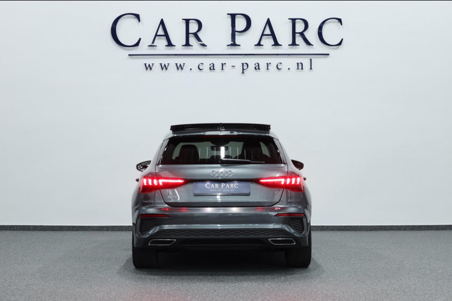 Audi A3 Sportback 35 TFSI S edition S-LINE/LED/VIRTUAL/PANO/HALF LEDER+S.VERWARMING/LMV/CAM/LINE/ACC/ECC/12 MDN GARANTIE!