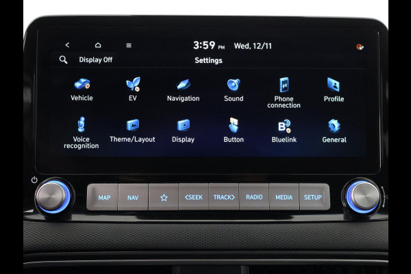 Hyundai Kona PREMIUM EV 64 KWH 1e EIG ACCU 92% GARANTIE 10-2030 BEREIK 466 KM ! LEDER. STUUR/STOEL VERWARMING.DODE HOEK DETECTIE