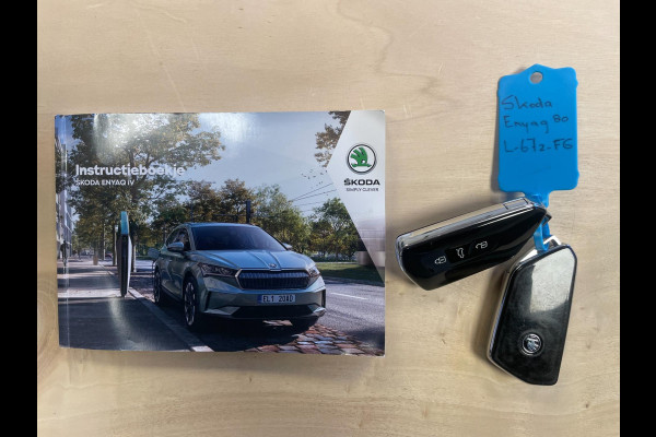 Škoda ENYAQ iV 80|89% SOH|GROTE ACCU|ACC|STOEL+STUURVERW|APPLE CARPLAY/ANDROID AUTO|CAMERA|NAVIGATIE|NL-AUTO|NAP|1e EIG.|INCL.BTW|