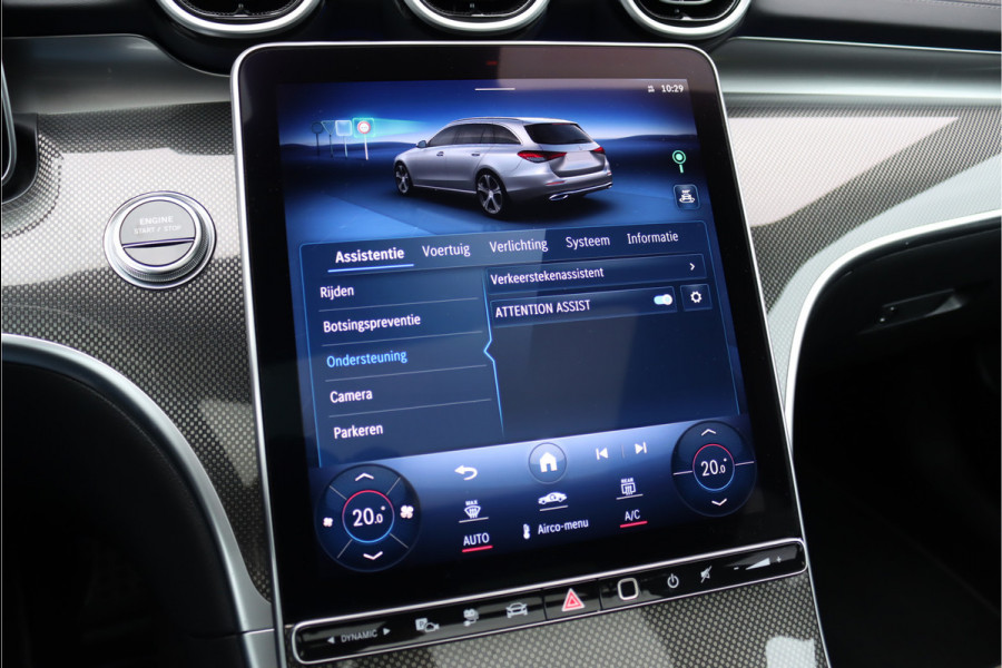 Mercedes-Benz C-Klasse Estate 300 e AMG Line | Panoramadak | Memory | Trekhaak | Premium Sfeerverlichting | Camera | Nightpakket | Dodehoekassistent |