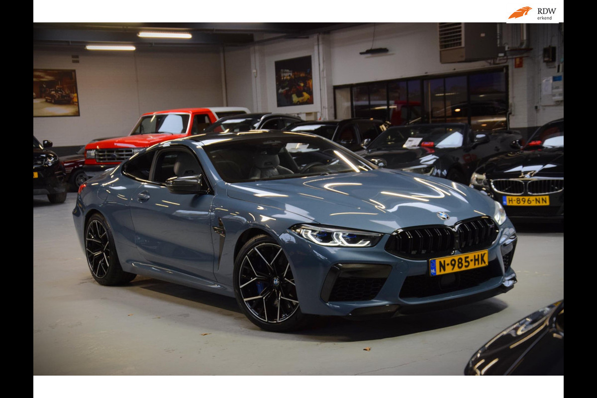 BMW 8 Serie M8 Coupe Competition Carbon Pak.|ACC|B&W|Dealer onderhouden|626pk!!|BTW