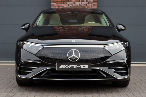 Mercedes-Benz EQS 450+ AMG Line 118 kWh | Facelift | Hyperscreen | Airmatic | Achterasbesturing | Distronic+ | HUD | Verwarmd Stuurwiel | Massage | Stoelventilatie | Digital Light | Panoramadak | Trekhaak |