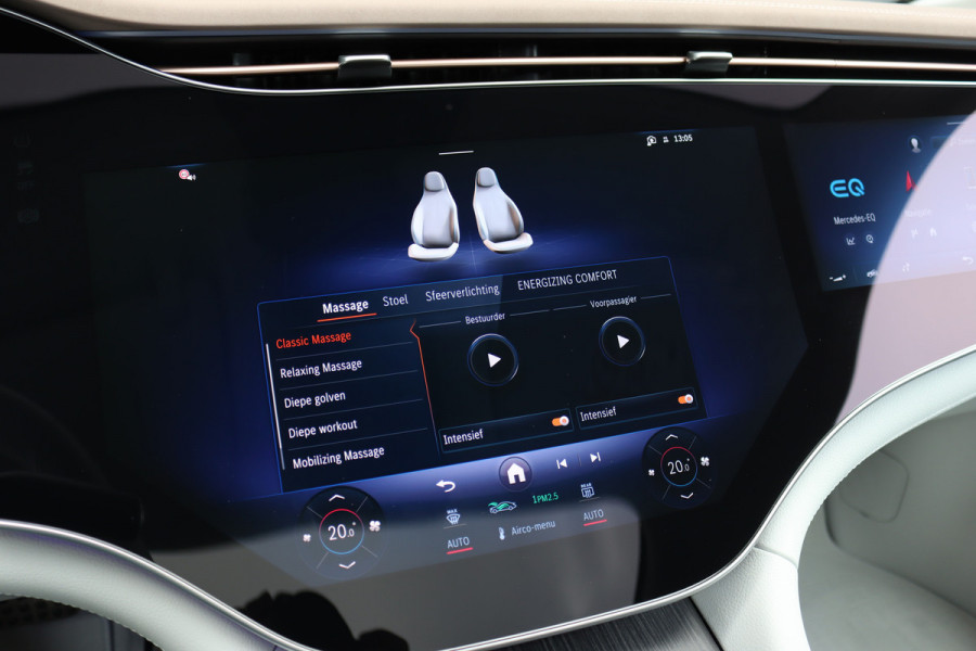 Mercedes-Benz EQS 450+ AMG Line 118 kWh | Facelift | Hyperscreen | Airmatic | Achterasbesturing | Distronic+ | HUD | Verwarmd Stuurwiel | Massage | Stoelventilatie | Digital Light | Panoramadak | Trekhaak |