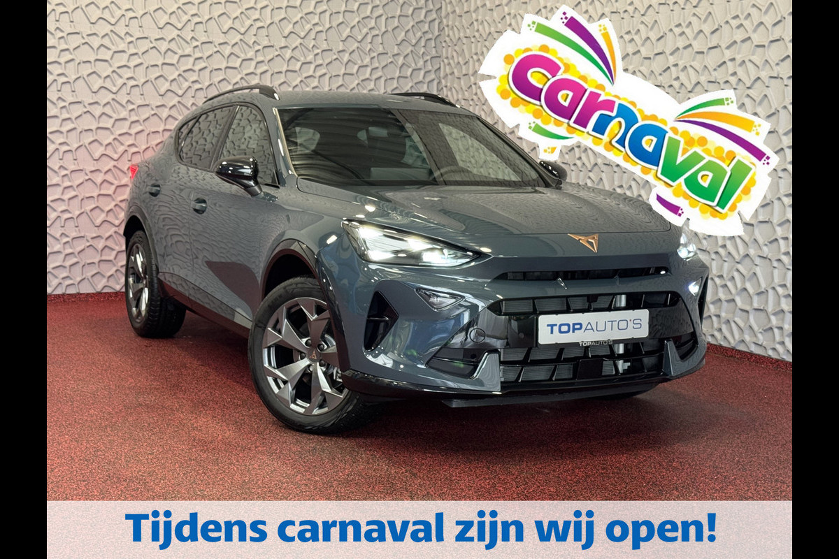 CUPRA Formentor 1.5 TSI 150 PK BENZINE CAMERA STOEL/STUUR ELEK.KLEP VERW. LED LEER CARPLAY ZWARTE.HEMEL 08/2024