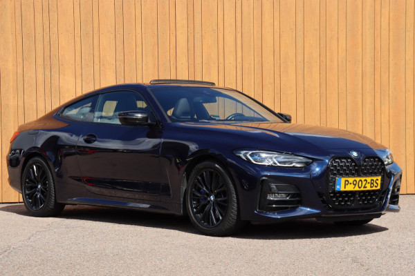 BMW 4 Serie Coupé 430i High Executive M-sport org-NL ADS schuifdak leer+memory+verwarmd BMW-Laser Harman/Kardon