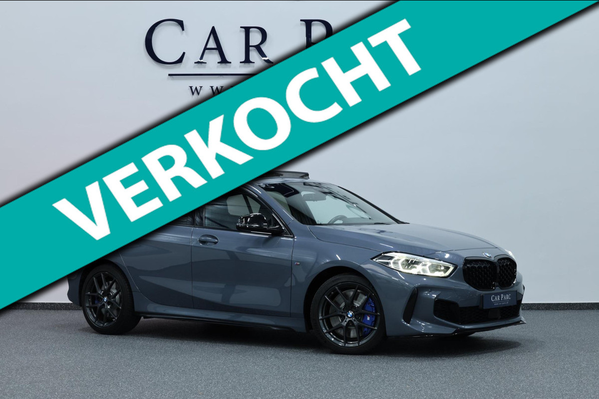 BMW 1-serie M135i xDrive M-PERFORMANCE/LED/VIRTUAL/SFEER/PANO/ALCANTARA+S.VERWARMING/LMV/CRUISE/ECC/12 MND GARANTIE!