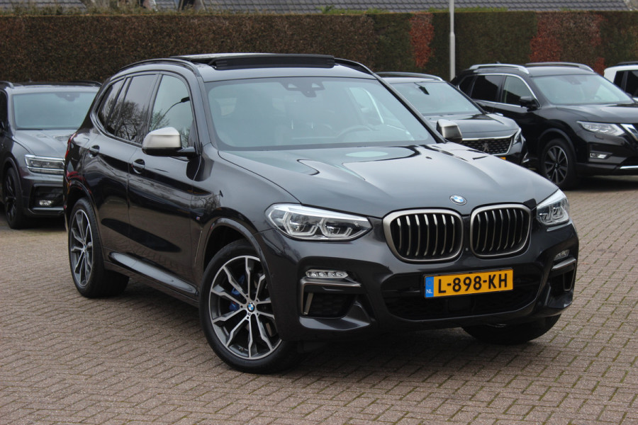 BMW X3 M40i xDrive High Executive / Panoramadak / 360Camera / Head-up / Keyless / 20'' / Harman Kardon / Bruin Leder / Dodehoek / DAB / Stoelverwarming 4x / ACC / CarPlay
