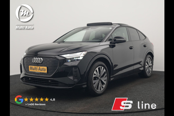 Audi Q4 Sportback e-tron 40 S edition 204pk | Panodak | Adaptive Cruise | Lederen Sportstoelen Verwarmd | Head Up | Matrix LED | Camera | Keyless | Sfeerverlichting | Apple Carplay |