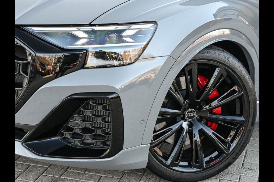 Audi Q8 60 TFSI e quattro Pro Line S 490pk Competition | Nardo Grey Exclusive | B&O Sound | Panoramadak | Soft-Close | Ambiance Interieur | S-Seats | 360 Camera | Adaptive Cruise | Trekhaak