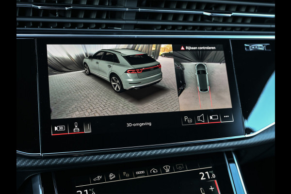 Audi Q8 60 TFSI e quattro Pro Line S 490pk Competition | Nardo Grey Exclusive | B&O Sound | Panoramadak | Soft-Close | Ambiance Interieur | S-Seats | 360 Camera | Adaptive Cruise | Trekhaak