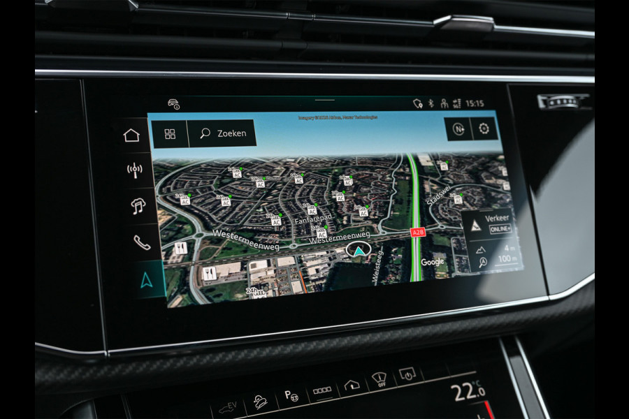 Audi Q8 60 TFSI e quattro | Audi Exclusive | B&O Advanced | S-seats met massage | Soft close | Adaptive cruise | Carbon inleg | Ambiance interieur | 360 camera | Verwarmbaar stuurwiel | Trekhaak