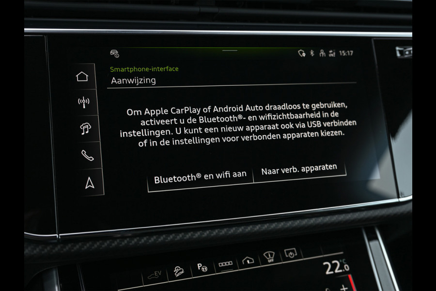 Audi Q8 60 TFSI e quattro | Audi Exclusive | B&O Advanced | S-seats met massage | Soft close | Adaptive cruise | Carbon inleg | Ambiance interieur | 360 camera | Verwarmbaar stuurwiel | Trekhaak