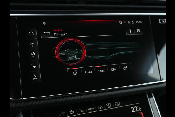 Audi Q8 60 TFSI e quattro | Audi Exclusive | B&O Advanced | S-seats met massage | Soft close | Adaptive cruise | Carbon inleg | Ambiance interieur | 360 camera | Verwarmbaar stuurwiel | Trekhaak