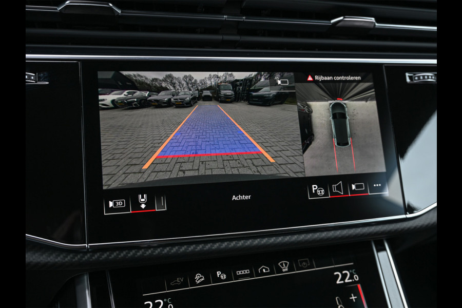Audi Q8 60 TFSI e quattro | Audi Exclusive | B&O Advanced | S-seats met massage | Soft close | Adaptive cruise | Carbon inleg | Ambiance interieur | 360 camera | Verwarmbaar stuurwiel | Trekhaak