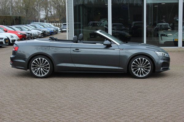 Audi A5 Cabriolet 2.0 TFSI Launch Edition NL Auto! / Trekhaak / Leder / Nekverwarming / Navigatie / Parkeerhulp V+A / 19'' / Windscherm / Stoelverwarming / Cruise Control
