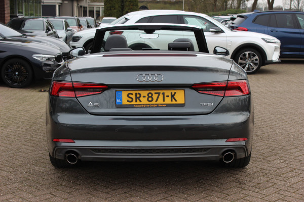 Audi A5 Cabriolet 2.0 TFSI Launch Edition NL Auto! / Trekhaak / Leder / Nekverwarming / Navigatie / Parkeerhulp V+A / 19'' / Windscherm / Stoelverwarming / Cruise Control
