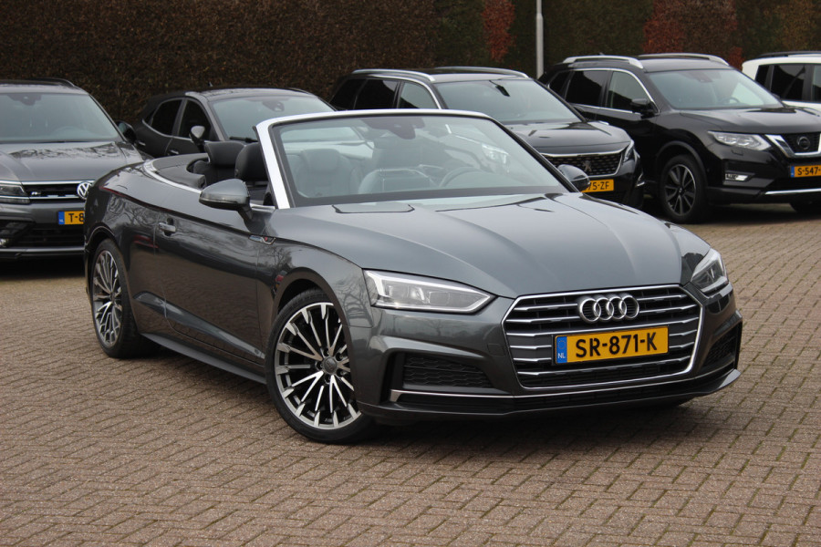 Audi A5 Cabriolet 2.0 TFSI Launch Edition NL Auto! / Trekhaak / Leder / Nekverwarming / Navigatie / Parkeerhulp V+A / 19'' / Windscherm / Stoelverwarming / Cruise Control