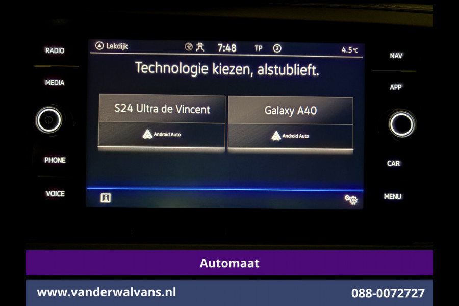 Volkswagen Transporter 2.0 TDI 150pk Automaat L1H1 Euro6 Airco | Navigatie | Android Auto | LED | Cruisecontrol Parkeersensoren, Bijrijdersbank