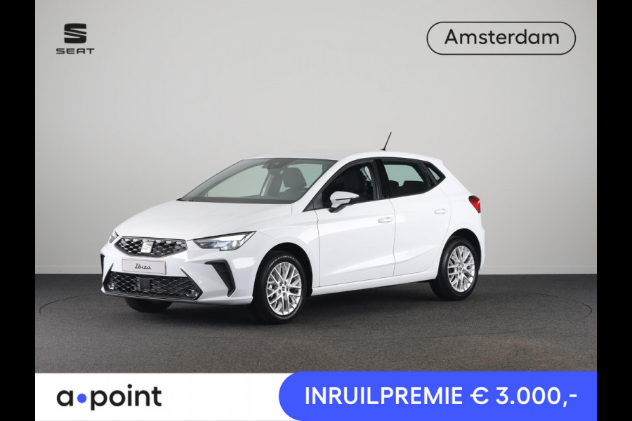 Seat Ibiza 1.0 EcoTSI 95 pk Style | Glacial White Metallic | Apple Carplay | Park Assist | Cruise Control