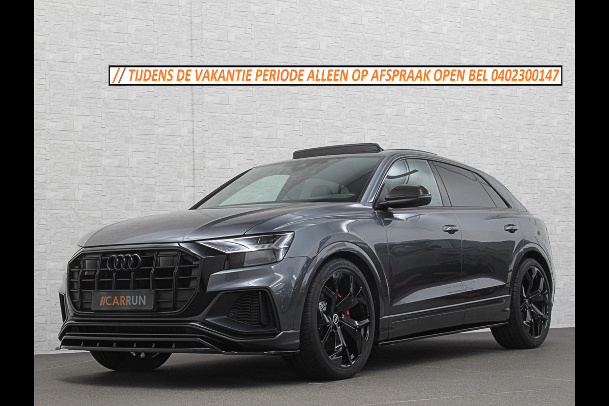 Audi SQ8 Q8 RSQ8 4.0 V8 | RS-Stoelen | Panorama | Massage | Ventilatie | 23'' | B&O Sound | Trekhaak | Bovag Garantie | Carbon | Luchtvering | Black-Optic | Nw.Pr, 220733,=  | Memory | Leder | Matrix-LED | Carplay | 57800,= ex bpm en btw export | BTW Auto 81300,= ex btw.