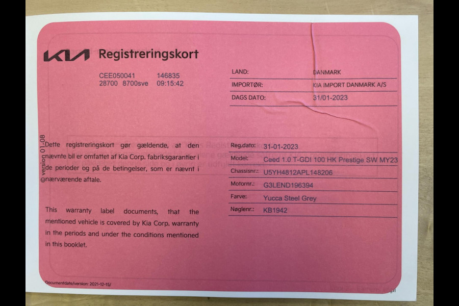 Kia Ceed Sportswagon 1.0 T-GDi DynamicLine|APPLE CARPLAY|ANDROID AUTO|STOEL+STUURVERW|CAMERA|CRUISE,CLIMATE CTRL|1E EIG.|INCL.BTW|