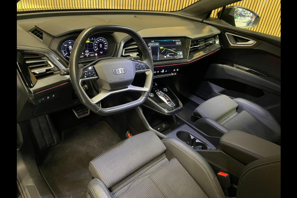 Audi Q4 e-tron 40 S Edition Competition 77 kWh|100%SOH|BLACK ED.|TREKH.|ACC|CARPLAY|CAMERA|STOELVERW.|NL-AUTO|NAP|1e EIG|INCL BTW|