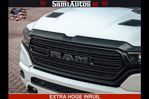 Dodge Ram 1500 Limited Night | 5.7 V8 Hemi Full Option | LPG | Comfortabele Dubbele Cabine met Royale 5 Zitplaatsen | De Meest Luxe en Volle Pick-Up in zijn Klasse | BPM vrij | Nu Leverbaar uit Voorraad | Voorraad Nr v45lp