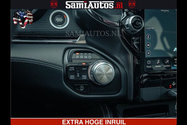 Dodge Ram 1500 Limited Night | 5.7 V8 Hemi Full Option | LPG | Comfortabele Dubbele Cabine met Royale 5 Zitplaatsen | De Meest Luxe en Volle Pick-Up in zijn Klasse | BPM vrij | Nu Leverbaar uit Voorraad | Voorraad Nr v45lp