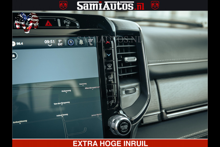 Dodge Ram 1500 Limited Night | 5.7 V8 Hemi Full Option | LPG | Comfortabele Dubbele Cabine met Royale 5 Zitplaatsen | De Meest Luxe en Volle Pick-Up in zijn Klasse | BPM vrij | Nu Leverbaar uit Voorraad | Voorraad Nr v45lp