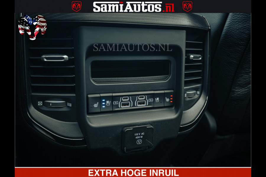 Dodge Ram 1500 Limited Night | 5.7 V8 Hemi Full Option | LPG | Comfortabele Dubbele Cabine met Royale 5 Zitplaatsen | De Meest Luxe en Volle Pick-Up in zijn Klasse | BPM vrij | Nu Leverbaar uit Voorraad | Voorraad Nr v45lp
