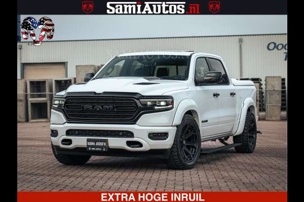 Dodge Ram 1500 Limited Night | 5.7 V8 Hemi Full Option | LPG | Comfortabele Dubbele Cabine met Royale 5 Zitplaatsen | De Meest Luxe en Volle Pick-Up in zijn Klasse | BPM vrij | Nu Leverbaar uit Voorraad | Voorraad Nr v45lp