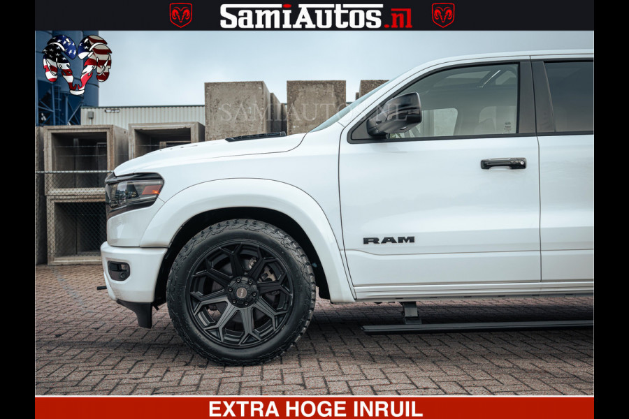 Dodge Ram 1500 Limited Night | 5.7 V8 Hemi Full Option | LPG | Comfortabele Dubbele Cabine met Royale 5 Zitplaatsen | De Meest Luxe en Volle Pick-Up in zijn Klasse | BPM vrij | Nu Leverbaar uit Voorraad | Voorraad Nr v45lp