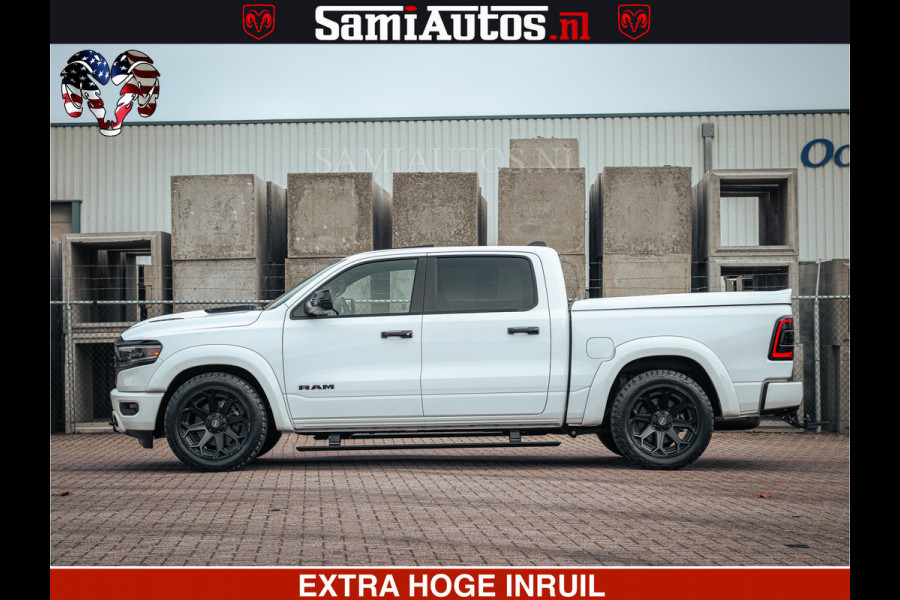 Dodge Ram 1500 Limited Night | 5.7 V8 Hemi Full Option | LPG | Comfortabele Dubbele Cabine met Royale 5 Zitplaatsen | De Meest Luxe en Volle Pick-Up in zijn Klasse | BPM vrij | Nu Leverbaar uit Voorraad | Voorraad Nr v45lp