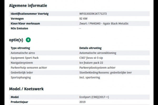 Ford EcoSport 1.0 126PK ST-Line / Black-line / Airco-ecc./ Navigatie / 1/2 Leder / Lmv. / Apk 11-2027