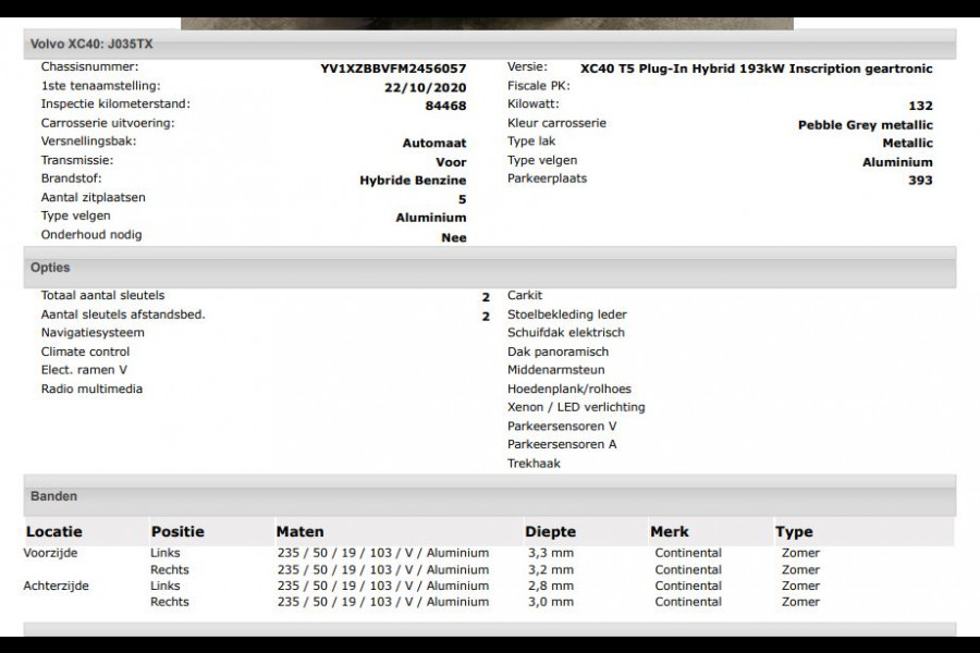 Volvo XC40 T5 180PK Hybride SOH 91% Inscription / Panoramadak / Leder / Trekhaak / airco-ecc./ Stuurverwarming / Navigatie / Apk 10-2026