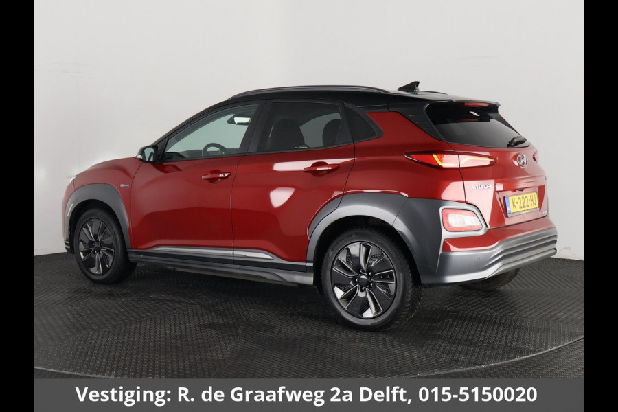 Hyundai Kona EV Premium Two-Tone 64 kWh SOH ACCU 99% | Apple Carplay/Android Auto | Stuur-& Stoelverwarming | Navigatie | Leder | Camera |