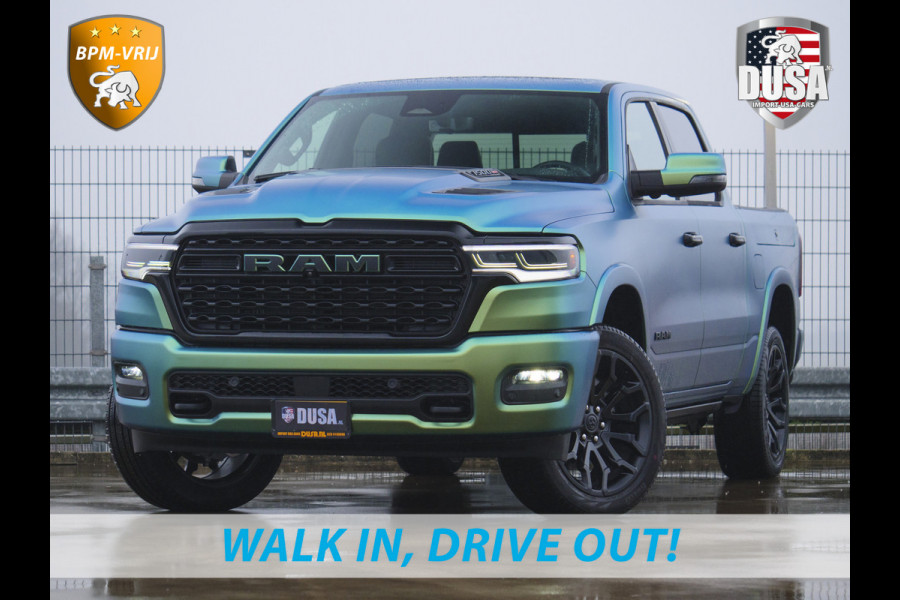 Dodge Ram | 1500 | Limited | 3.0L Twin-Turbo I6 | High Output | BPM-VRIJ |  Arctic Borealis | 14,4'' U Connect | RAMBOX Getoonde accessoires zijn verkrijgbaar tegen meerprijs