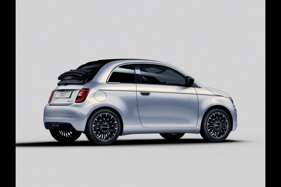 Fiat 500C Hybrid La Prima | Clima | LED | PDC | JBL Premium Audio | 17" | Camera | BSM | Canneloni Ivory/Piombo interieur