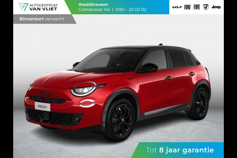 Fiat 600 1.2 145pk Hybrid Sport | Clima | Cruise | Navi | 18" | Winter Pack | Apple Carplay | BSM