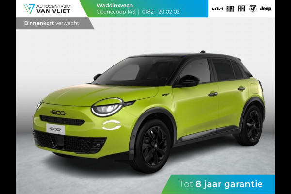 Fiat 600 1.2 145pk Hybrid Sport | Clima | Cruise | Navi | 18" | Winter Pack | Apple Carplay | BSM