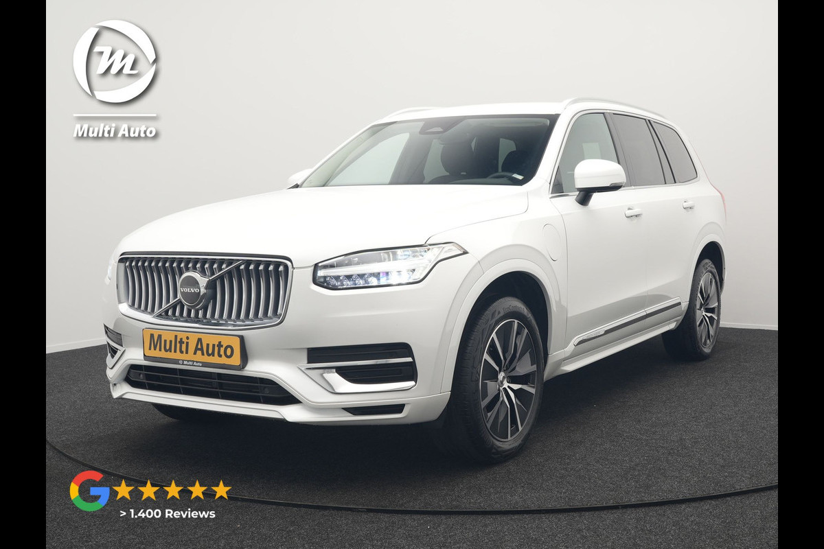 Volvo XC90 T8 Recharge AWD LONG RANGE Plug In Hybrid 456pk 7-Persoons Dealer O.H PHEV | Trekhaak Af Fabriek | Adaptive Cruise | Camera | Lederen Sportstoelen Memory & Verwarmd | Google Assistent | Apple Carplay | Stuur Verwarmd | Virtual | Blis | Navigatie | DAB |