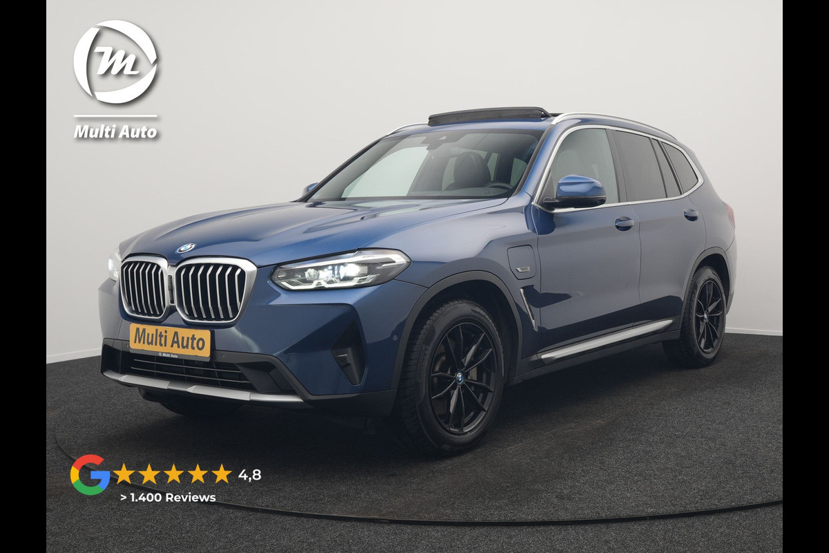 BMW X3 xDrive30e Business Edition Plus Plug In Hybrid 293pk FACELIFT Dealer O.H. PHEV | Trekhaak Af Fabriek | Panodak | 360 Camera | Lederen Sportstoelen Memory & Verwarmd | Sfeerverlichting | Apple Carplay | Keyless | Virtual | Navigatie | DAB | Cruise Control |