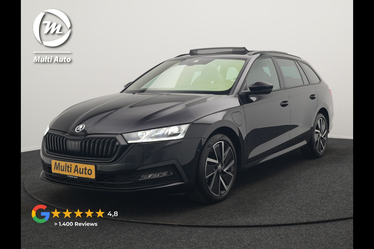 Škoda Octavia Combi 1.4 TSI iV Business Edition Plus 205pk Dealer O.H. PHEV | Panodak | Adaptive Cruise | Head Up | Camera | Canton Audio | RS Sportstoelen Memory & Verwarmd | Sfeerverlichting | Apple Carplay | Keyless | Blis | Virtual | Navigatie | DAB |