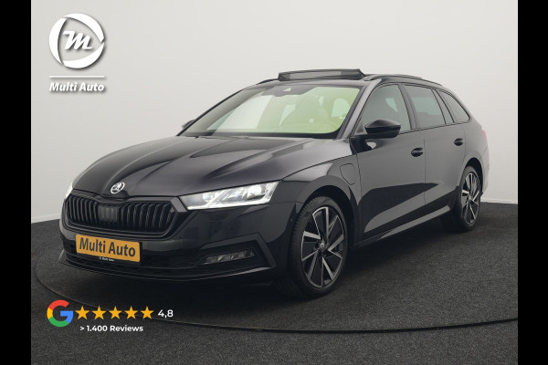 Škoda Octavia Combi 1.4 TSI iV Sportline Business Edition Plus 204pk Dealer O.H. PHEV | Panodak | Adaptive Cruise | Head Up | Camera | Canton Audio | RS Sportstoelen Memory & Verwarmd | Sfeerverlichting | Apple Carplay | Keyless | Blis | Virtual | Navigatie | DAB |