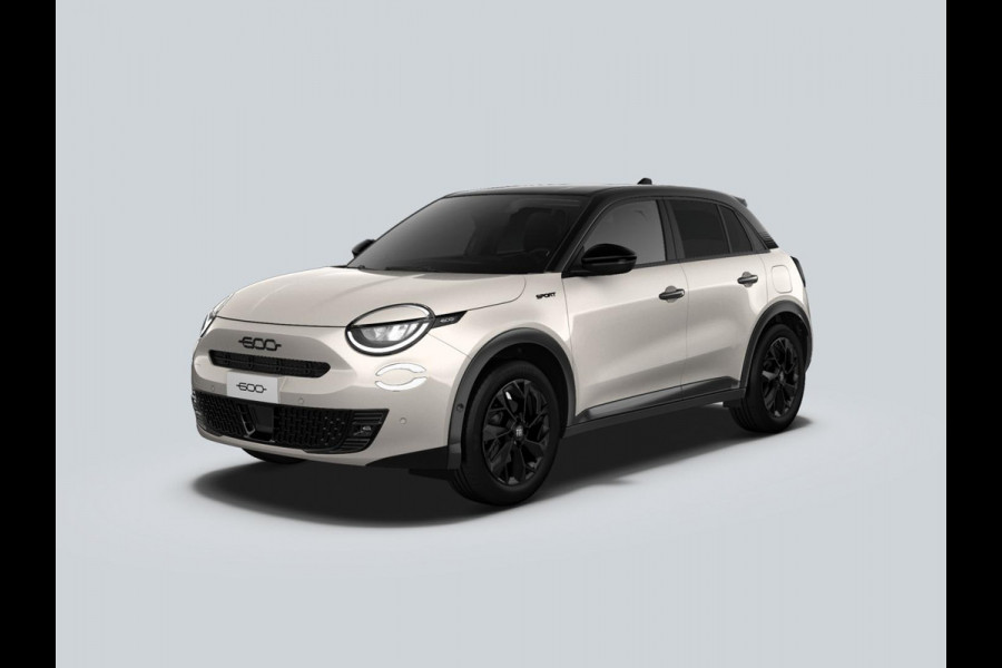 Fiat 600 1.2 145pk Hybrid Sport | Clima | Cruise | Navi | 18" | Winter Pack | Apple Carplay | BSM