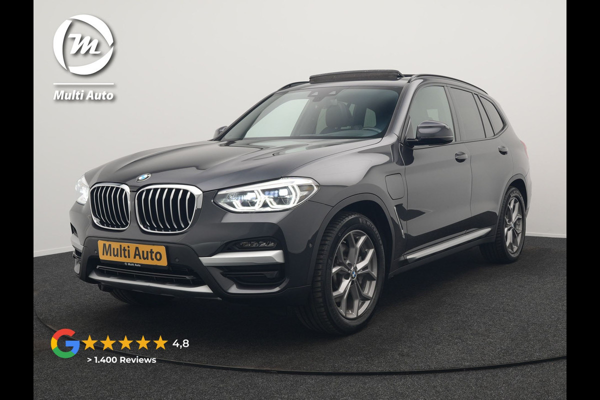 BMW X3 xDrive30e xLine Plug In Hybrid 293pk Dealer O.H PHEV | Trekhaak Af Fabriek | Panodak | Head Up | Adaptive LED | Lederen Sportstoelen Verwarmd | Keyless | Apple Carplay | Cruise Control | M Sportstuur | Navigatie | Virtual | DAB |