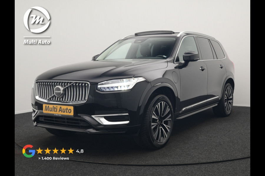 Volvo XC90 T8 Recharge AWD Plus Bright LONG RANGE 7 Persoons PHEV 456pk Dealer O.H | Trekhaak Af Fabriek | Panodak | Adaptive Cruise | Camera | Lederen Sportstoelen Memory & Verwarmd | Pilot Assist | Blis | Keyless | Apple Carplay | Navigatie | Virtual | DAB | Plug In Hybri