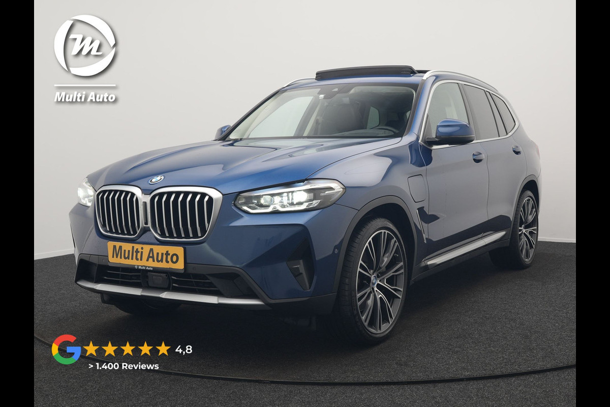 BMW X3 xDrive30e Business Edition Plus Plug In Hybrid 293pk FACELIFT Dealer O.H. PHEV | Trekhaak Af Fabriek | Panodak | Head Up | Adaptive Cruise | Adaptief Onderstel | Lederen Sportstoelen Memory & Ventilatie | Camera | Keyless | Apple Carplay | Navigatie | Virtual |